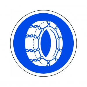 van chaînes neige